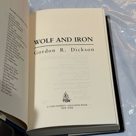 Wolf and Iron Hardcover 1st Edition 1st Printing 1990 by Gordon R. Dickson VG - Picture 6 of 11